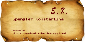 Spengler Konstantina névjegykártya